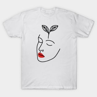 Floral Face: Nature's Elegance T-Shirt